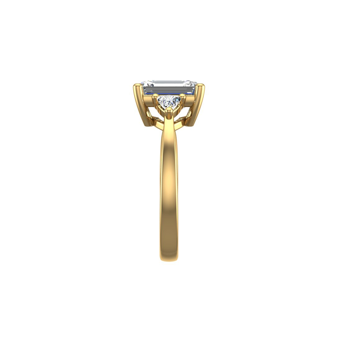 Vanessa Emerald Three-Stone Engagement ring